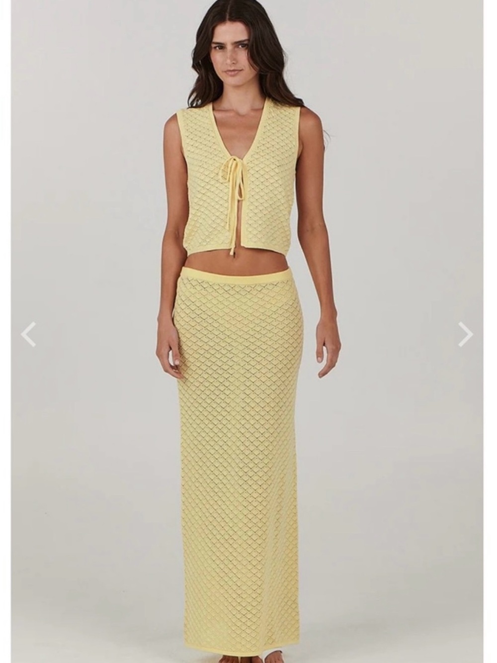‼️WOW‼️Charlie Holiday Yellow Knit Maxi Skirt‼️NEW‼️💛💛💛💛💛💛💛💛💛💛